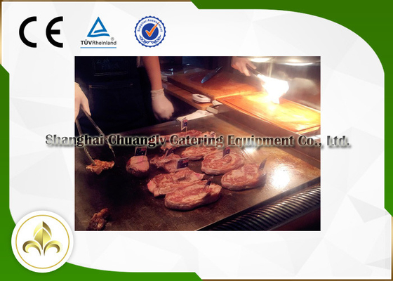 kaufen Beweglicher Teppanyaki Grill der Gewohnheits-1.1M S/S für Hammelfleisch-Hühnerfisch-Schalentiere online manufacture