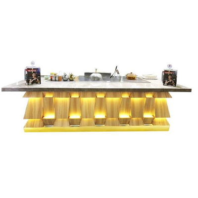 kaufen Rechteck Multifunktions-Teppanyaki-Grill-Tabellen-elektromagnetische Heizung 15KW online manufacture