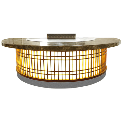 kaufen Custom Halbkreis Kupfer 7 Sitzplätze Teppanyaki Grills mit Luxus Möbeln online manufacture