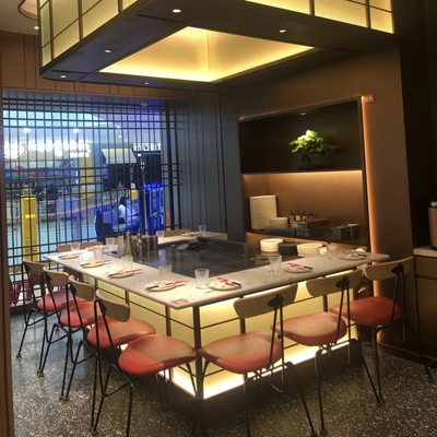 kaufen Luxusedelstahl-Grill Griilings-Maschine Teppanyaki-Grill-Tabelle online manufacture