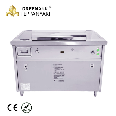 kaufen 7 Sitzplätze Elektrischer Teppanyaki Grill aus Edelstahl 380v 50hz zum Grillen online manufacture