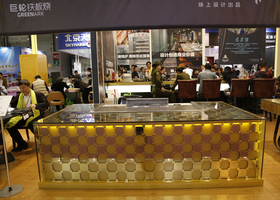 kaufen Doppelbrenner-japanisches Restaurant Teppanyaki-Grill Electricial-Rohr-Induktion online manufacture