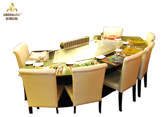 Qualität  Food Plaza / Buffet Car Teppanyaki Table Grill OEM Wooden Case Packaging Fabrik