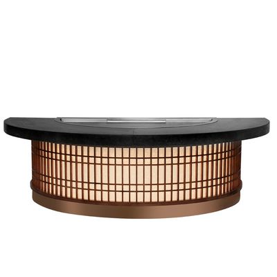 kaufen Semi-Circular Teppanyaki Grill Table 1300x1000x800mm 8000W Online-Herstellung