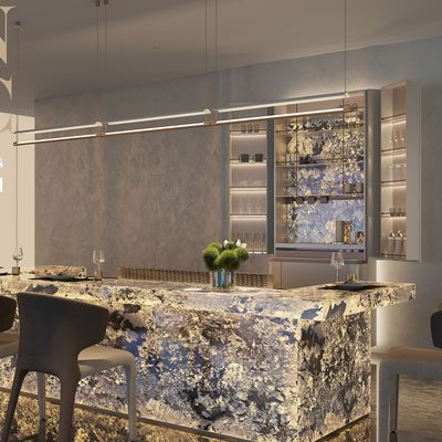 kaufen Custom Size Teppanyaki Grill Table with 20mm Thick Food-Grade Alloy Steel and 380V Voltage for 7-10 Seats Online-Herstellung