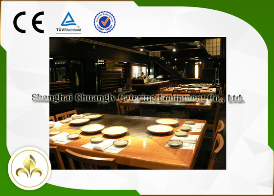 Professionelle japanische Sitzkapazität der Teppanyaki-Grill-Tabelle-7 für Schalentiere/Gemüse
