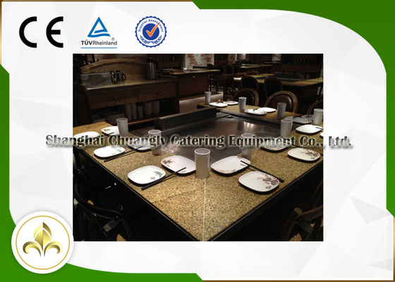 Grill-Innentabelle 9 SitzTeppanyaki Hibachi im Freien für Hotel/Nahrungsmittelpiazza/-restaurant/-Bar