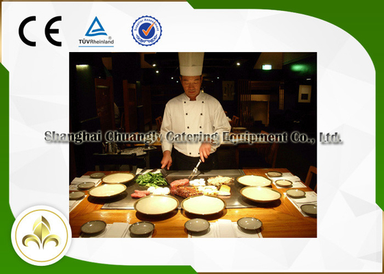 Flache Spitzengrill-Tabelle Rindfleisch-Hammelfleisch-Huhn-Hibachi für Grill/Hotel im Freien