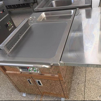 Handelsrestaurant-Ausrüstungs-Gas/Induktion elektrische Bratpfannen grillen bewegliche Teppanyaki-Tabelle