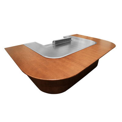 Anpassbarer Hibachi-Grilltisch mit Tischdekoration aus Holz