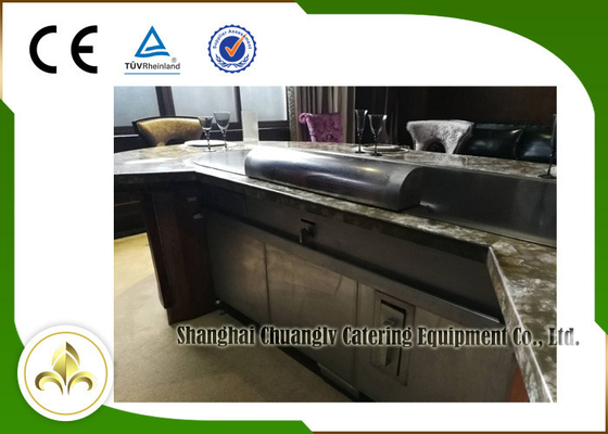 Erdgas-Heizung japanische Teppanyaki-Grill-Tabelle, elektrischer Teppanyaki-Tischplatte-Grill