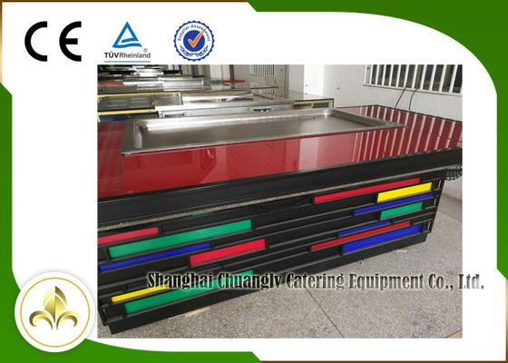 Sitzrechteck-Dampf-oberer Auspuff S/S elektrischer Innen-Teppanyaki Grill-8