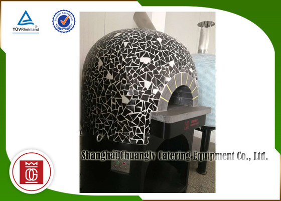 Pizza-Oven Gas Heating Lava Rock-Edelstahl-Keramikfliesen Italiens im Freien