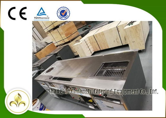 Rechteck Teppanyaki-Grill-Tabelle, 2,2 Meter-Induktions-Suppe Stovetop-Grill-Grill