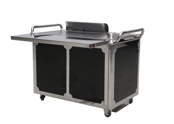 GREENARK Schwarzer mobiler Teppanyaki Grilltisch - Heizung mit elektrischem Element