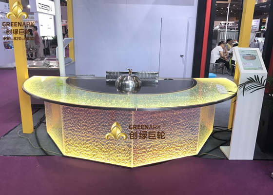 Handelsinduktions-halb- Kreis Teppanyaki-Tabellen-Grill mit Reinigungs-System