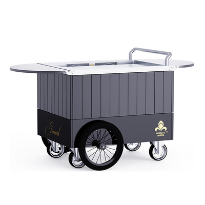 schwarz Mobile Teppanyaki Grill Langlebig für mehr als 20 Jahre Lebensmittelbrett Hibachi Grill Tisch