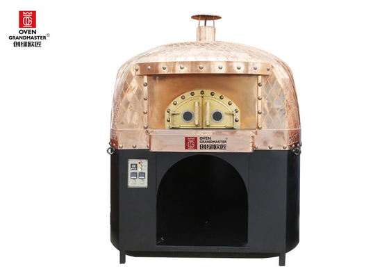 Rostfreier Pizza-Oven Gas Heating Natural Lava-Felsen-Innenmaterial Stell Italien