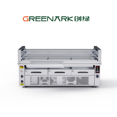 Kommerzieller elektrischer Grill - 800°C hohe Hitze, 3-Zonen.