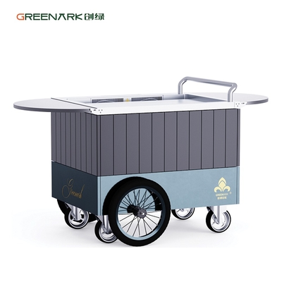 Mobile Teppanyaki Grill Lebensmittel-Alloy Stahlplatte, 250 ° C in 8 Minuten, ausdehnbare Tisch & 16' 'Räder Direkt-Fabrik