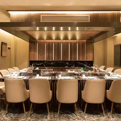 Teppanyaki-Grilltisch aus Edelstahl 1200x850x800mm 8kW 380V