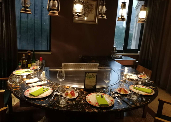 Legierter Stahl japanischer Teppanyaki-Grill mit elektrostatischem Dampf-Reinigungsapparat 8KW