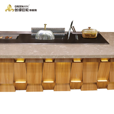 Länge der Rechteck Teppanyaki-Grill-Tabellen-Induktions-Heizungs-2400mm