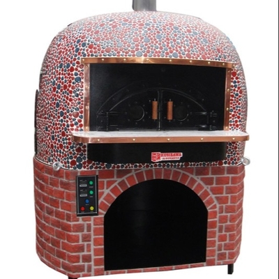 Keramikfliesen ringsum Italien-Pizza Oven Lava Rock Wood Fire